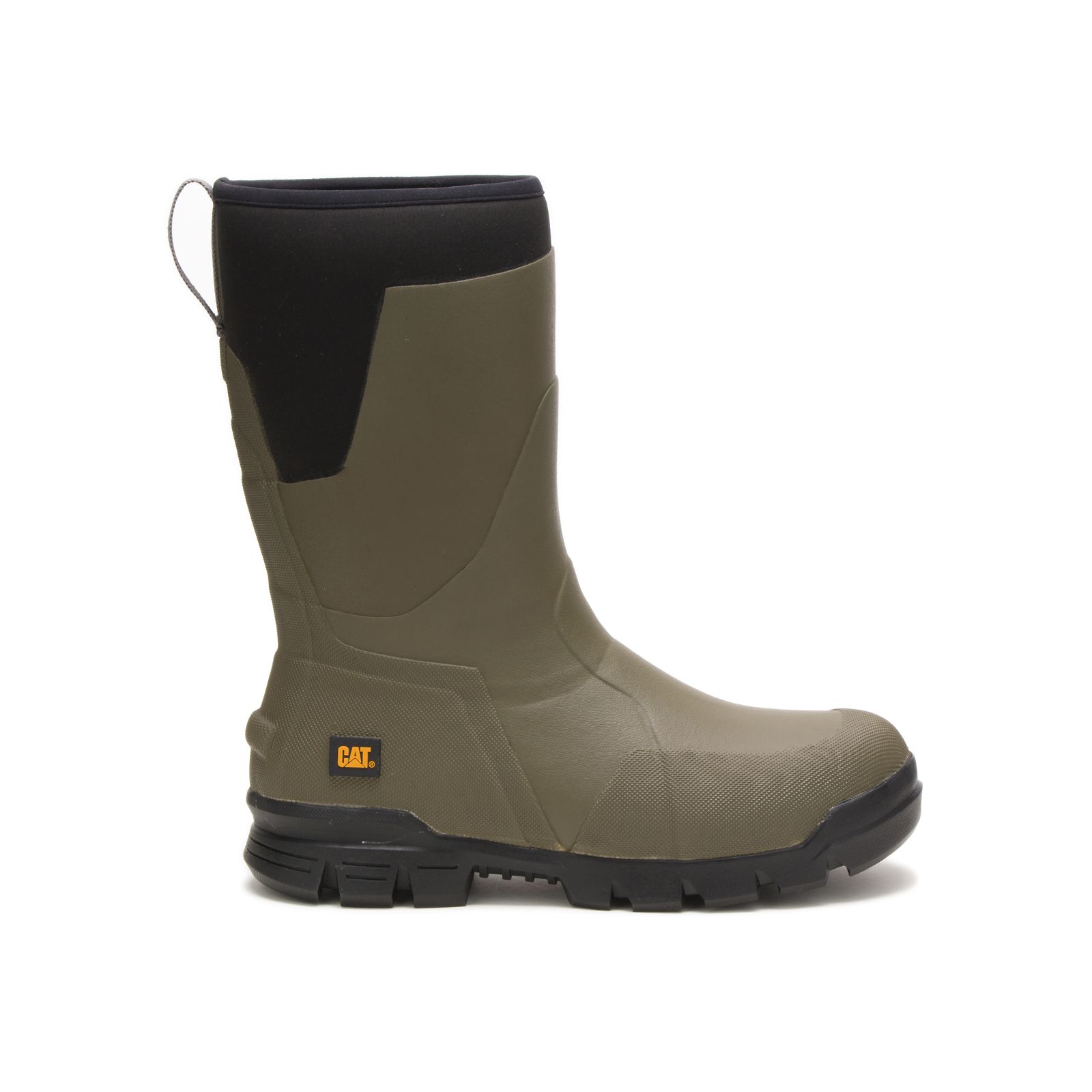 Men's Caterpillar Stormers 11" Rubber Boots Olive Ireland EYPK83067